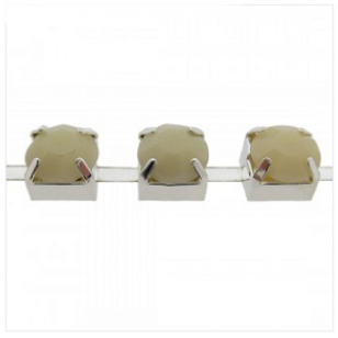 Strassketting 8mm Creme Zilver 180cm